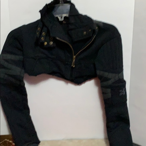 Jackets & Blazers - Buddhaful Black & Grey Crop Jacket was $108 USD